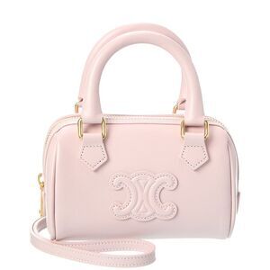 Celine Boston Mini Leather Shoulder Bag, Pink